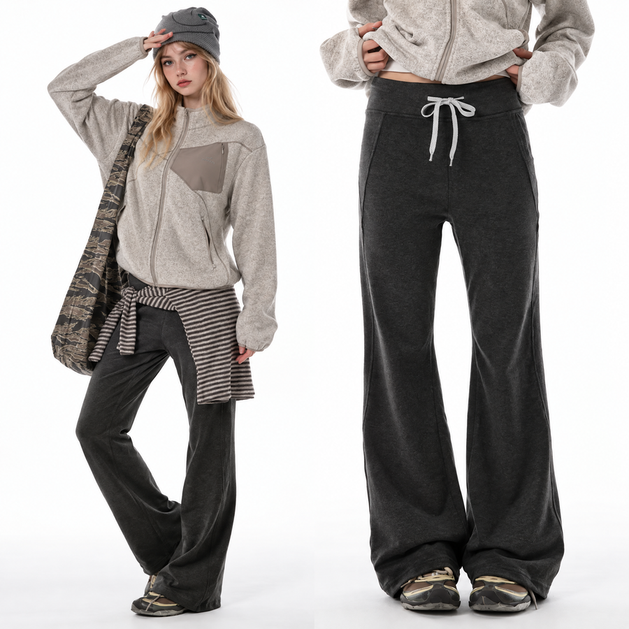 Women's Relaxed Wide-Leg Flare Pants