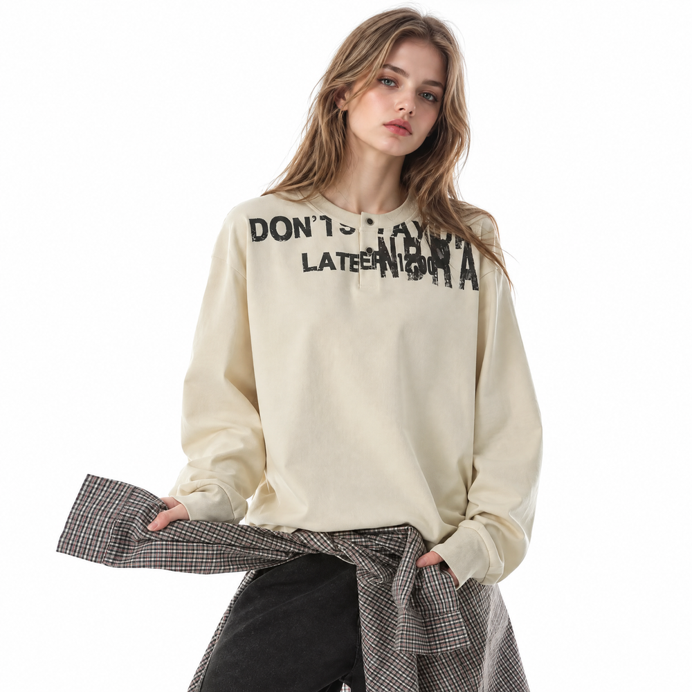 Unisex Vintage Graphic Long Sleeve T-Shirt