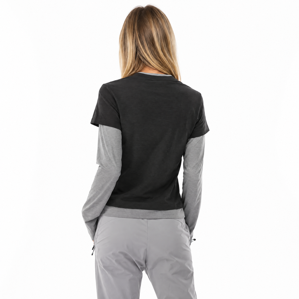 Women's Faux Layered Long Sleeve T-Shirt
